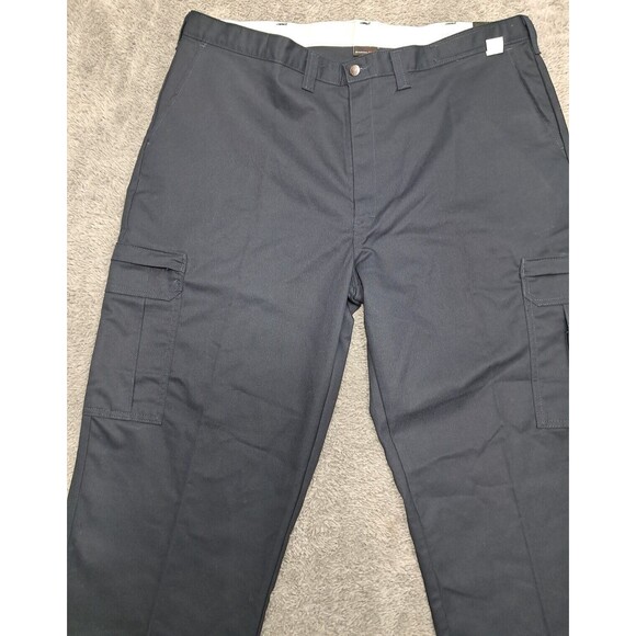 New Dickies Size 44 Flex Relaxed Fit Cargo Work Pants Black Uniform Straight Leg - Picture 3 of 16